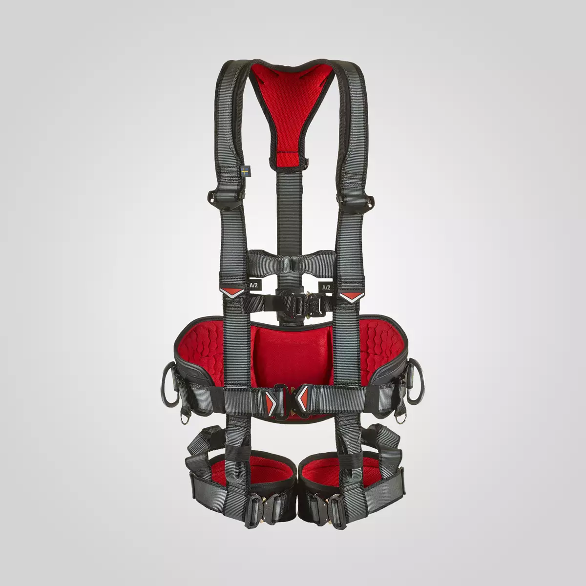 Harness with belt for positioning